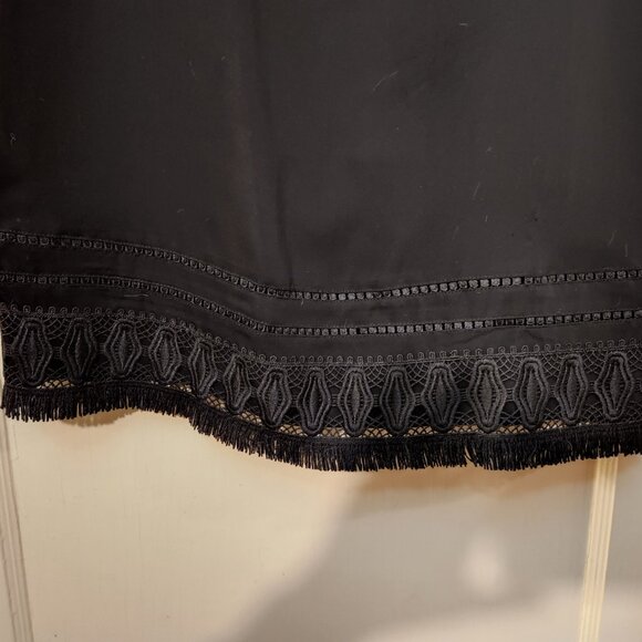 Women's CYNTHIA ROWLEY black short sleeve midi sheath dress sz 6 - Picture 3 of 7